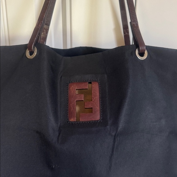 FENDI Nylon and Leather Trim Tote - Picture 3 of 11